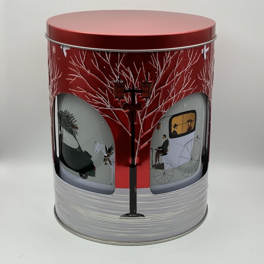 Stockmeyer Rotating Music Tin / Empty / Christmas‎ Holiday Decor / Gift Box
